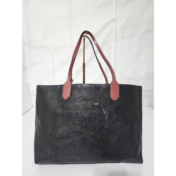 Authentic Gucci Supreme Leather Tote Bag Black/Pink - Picture 3 of 16